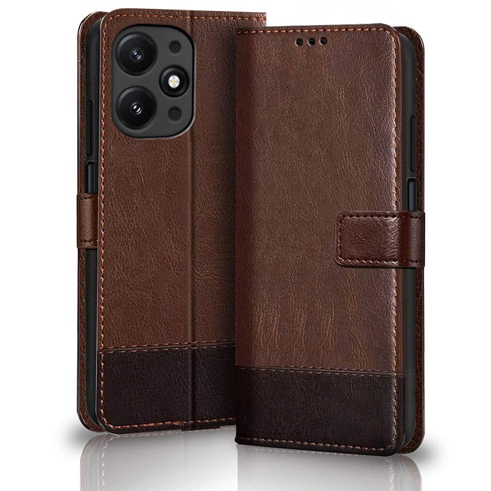 TheGiftKart Flip Back Cover Case for Mi Redmi 12 5G / Poco M6 Pro 5G | Dual-Color Leather | Inbuilt Stand & Pocket | Wallet Flip Back Case Cover for Redmi 12 5G / M6 Pro (Brown & Coffee) (B0CDHG7D3M) Amazon Price History, Amazon Price Tracker