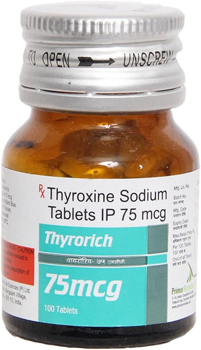 Thyrorich 75 Mcg - Bottle of 100 Tablets