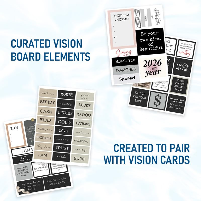 Image of CodersParadise Vision Board Kit 2026 (12x18) - 200+ Elements & Daily Affirmations - Aesthetic Manifestation Poster for Life Goals, Motivation, Positive Thinking & Bedroom Wall Decor