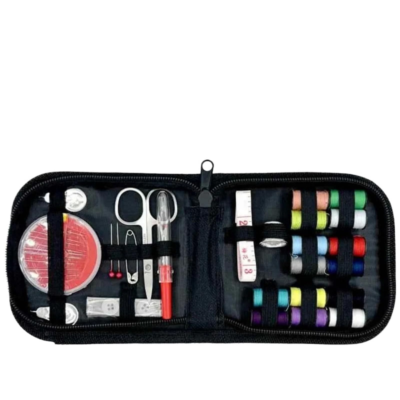Dazhua Portable Sewing Kit with Threads, Needles, Scissors, Tape Measure, Buttons, and Storage Bag for Travel and Home Use(27pcs)