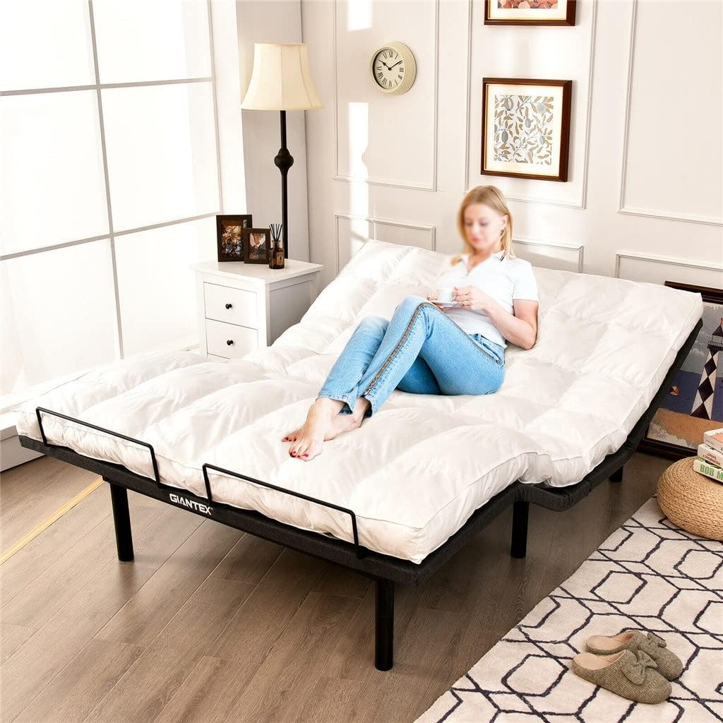Twin XL Size Adjustable Bed Base Electric Bed Frame w/Massage Modes Remote Control for Easy Adjustment of Bed