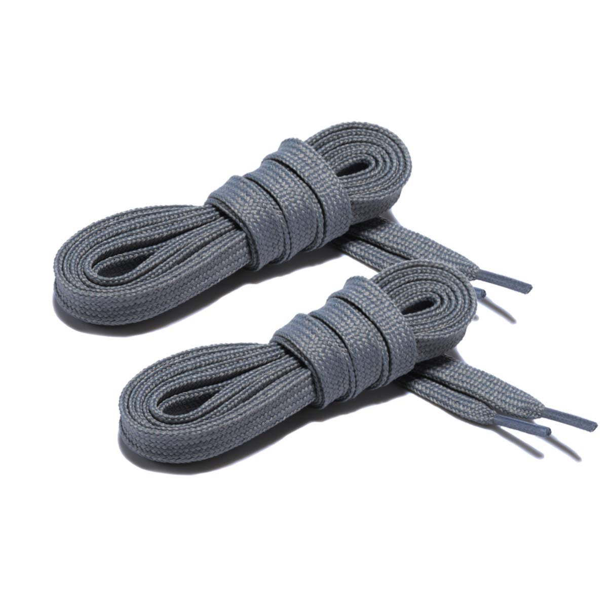 Curtual Wide Flat Athletic Shoelaces with Wide Shoelaces Flat Shoe Laces [2 Pairs] [8 Color][8 Size] for Sneakers and Shoes