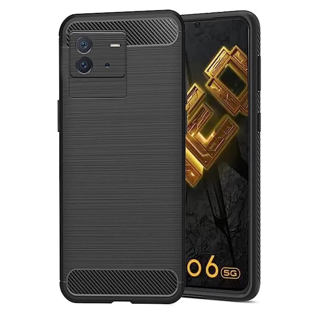 Dashmesh Shopping Back Case Cover for IQOO NEO 6 5G (Shockproof | Anti Slip Scratch Resistant | Carbon Black)-image-40
