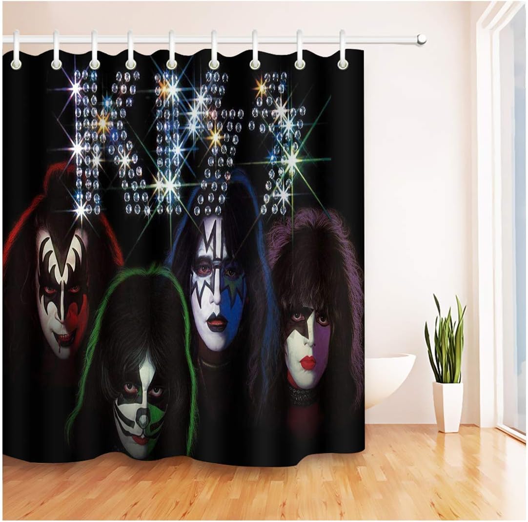 66 x 72 inch Art Style Shower Curtain with Hooks
