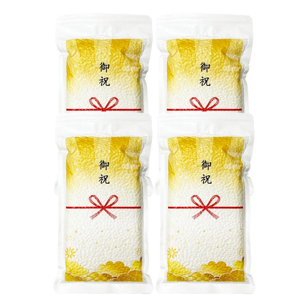 水菜土農園（minato farm）【ご希望の言葉でお作りするオリジナルプチギフト】お米 精米 真空パック 秋田県産 ミルキークイーン 300g（2合）×4個セット 選べるデザイン