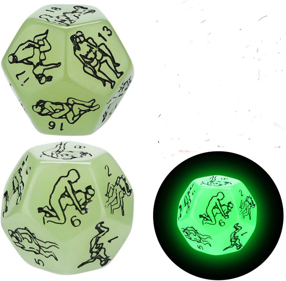 Momola 2pcs/Set Luminous Game Dungeons & Dragons Polyhedral D30 Multi Sided Acrylic Dice