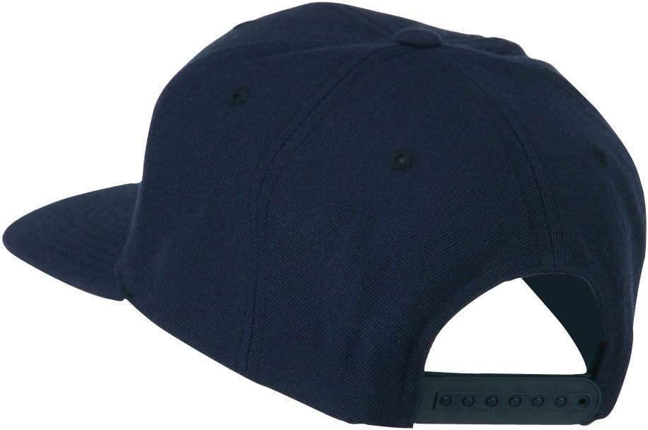 e4Hats.com Old English V Embroidered Flat Bill Cap