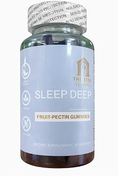 Sleep Deep Vegan Gummies, 6mg Melatonin, 60 Fruit-Pectin Gummies with L-Theanine and Magnesium, Lab Tested for Quality, Gluten Free