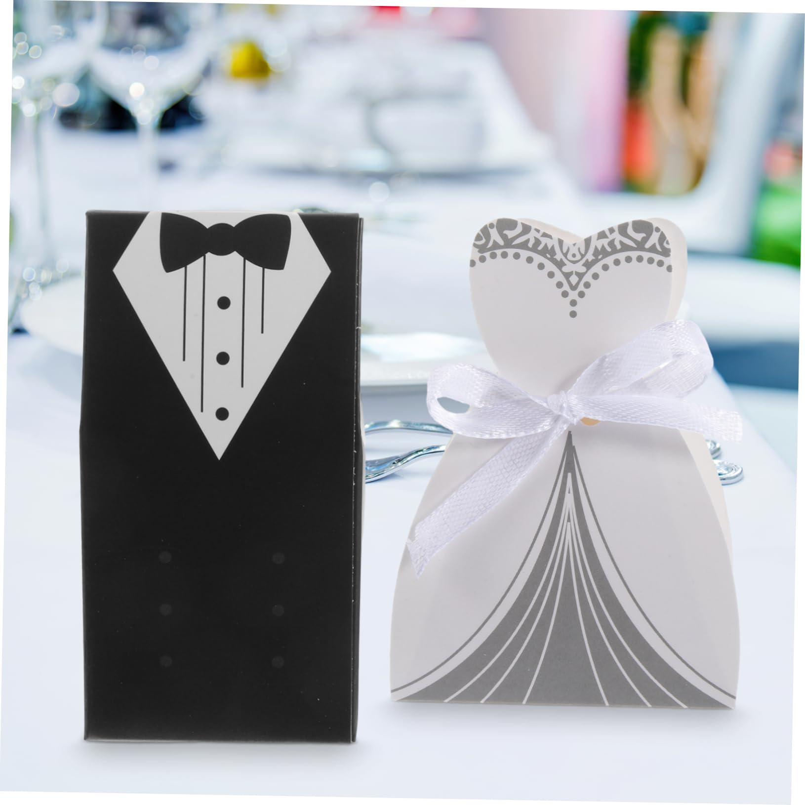 STOBOK 100pezzi Scatole Matrimonio Contenitori Per e Confetti Per e Ricevimenti Per Sposi e Ospiti