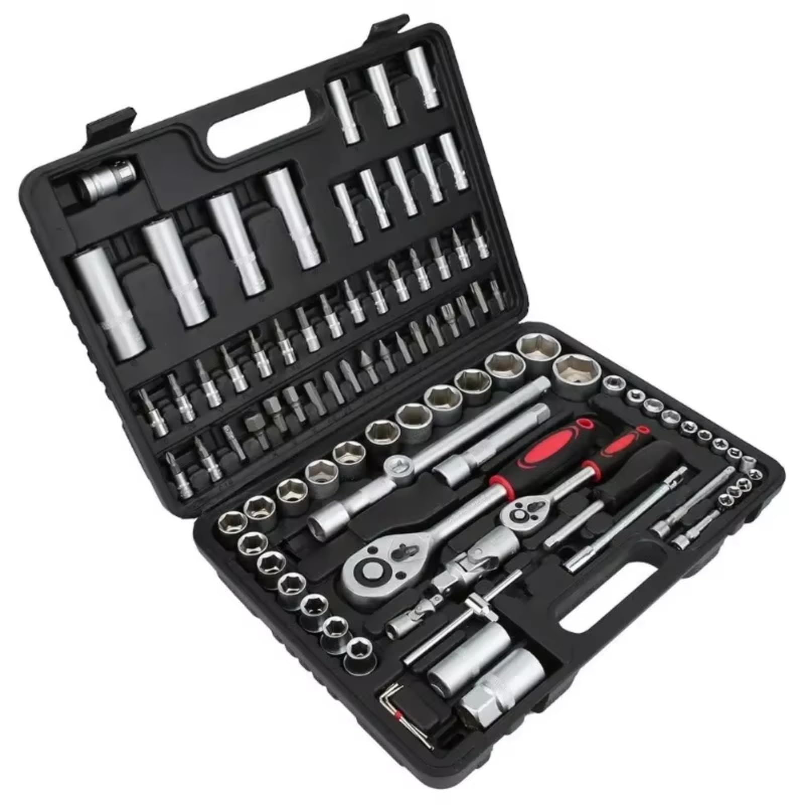 YNIYUJKL 46 Piece Ratchet Wrench Tool Set And Screwdriver Kit For Cars Includes Torque Wrench And Adjustable Wrench Tial Hand Tools For Mechanics And Diyers