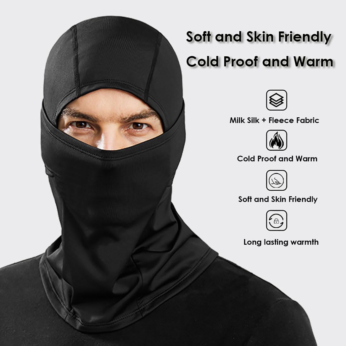 Blue Winter Ski Mask for Men Women Balaclava Face Mask Warm Head Mask Windproof Shiesty Mask for Cold Weather Motorcycle Helmet