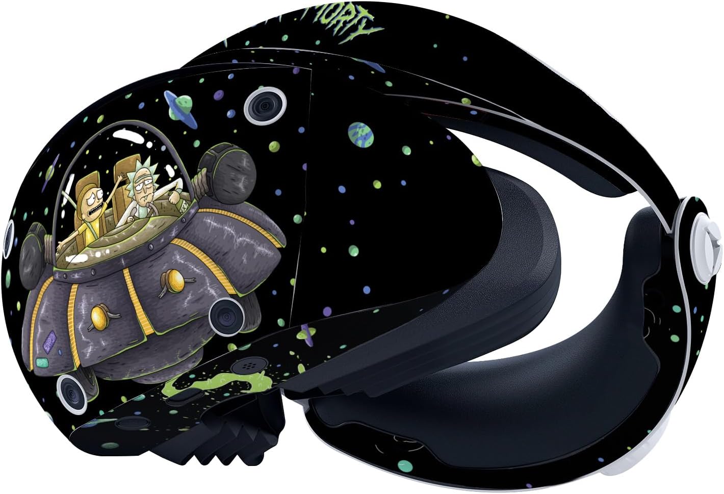 Head Case Designs Officially Licensed Rick and Morty The Space Cruiser Graphics Vinyl Sticker Skin Decal Cover Compatible with Sony PS5 PlayStation PS VR2