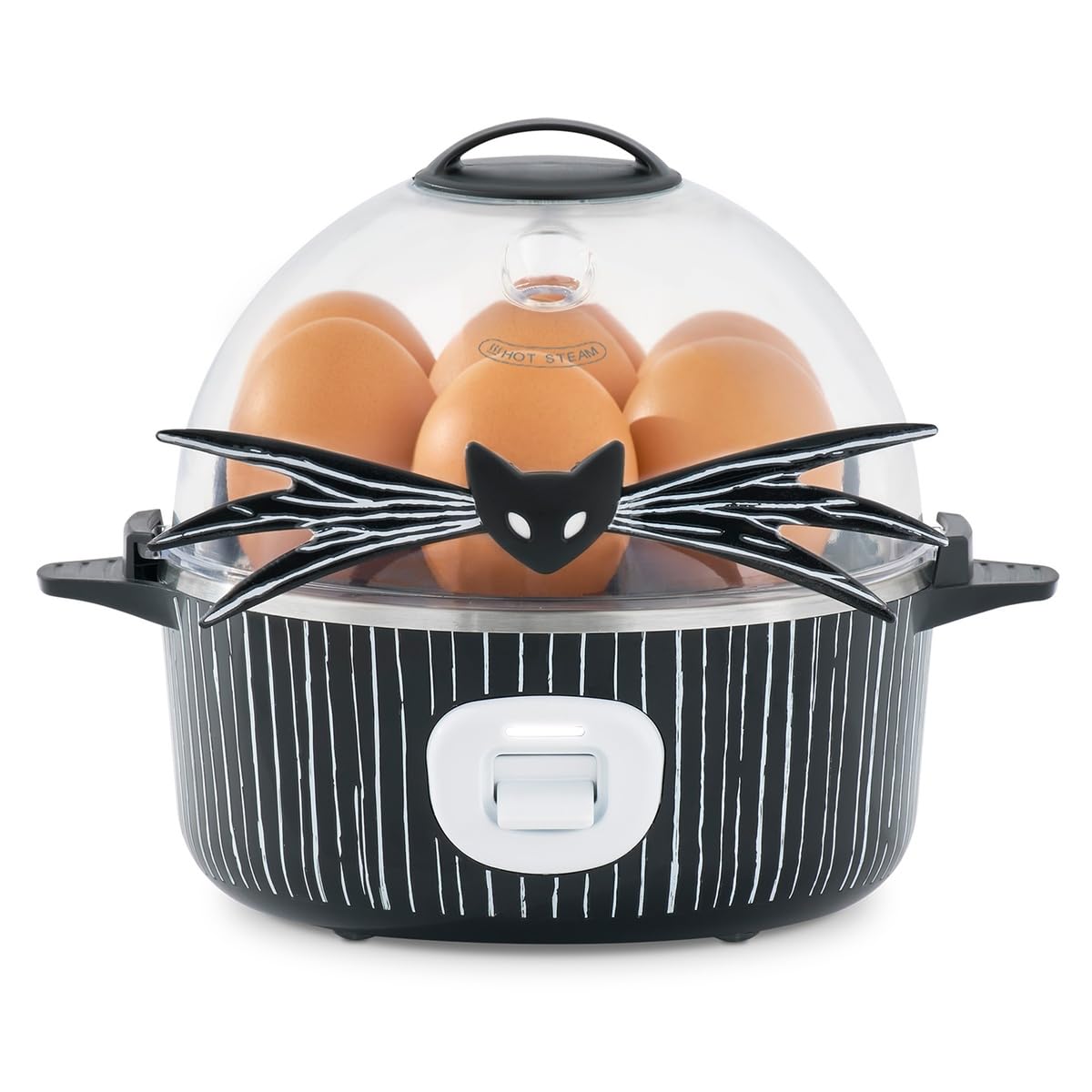 Disney | Dash Jack Skellington Rapid Egg Cooker, 7 Egg Capacity, Black | Hard Boiled Egg Cooker & egg poacher for soft, medium & hard eggs, poached eggs & omelettes; electric egg boiler & steamer