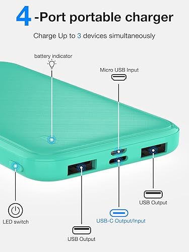 Miniatura 4 de Batería externa de 10000 mAh, cargador portátil de carga rápida Dual USB Slim Phone Battery Pack Powerbank para iPhone 15 14 13 12 11, Samsung
