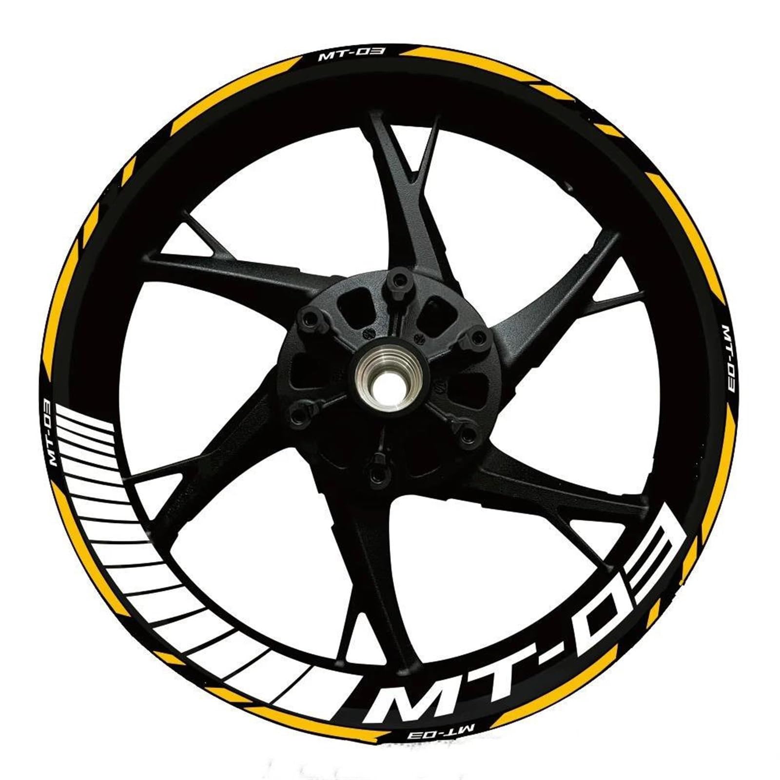 Piwine Style 5 Stickers Motorcycle Wheel Stickers Reflective Decorative Rim For Yamaha Mt-03 Mt 03 Mt03 2020-2022(Style 5)