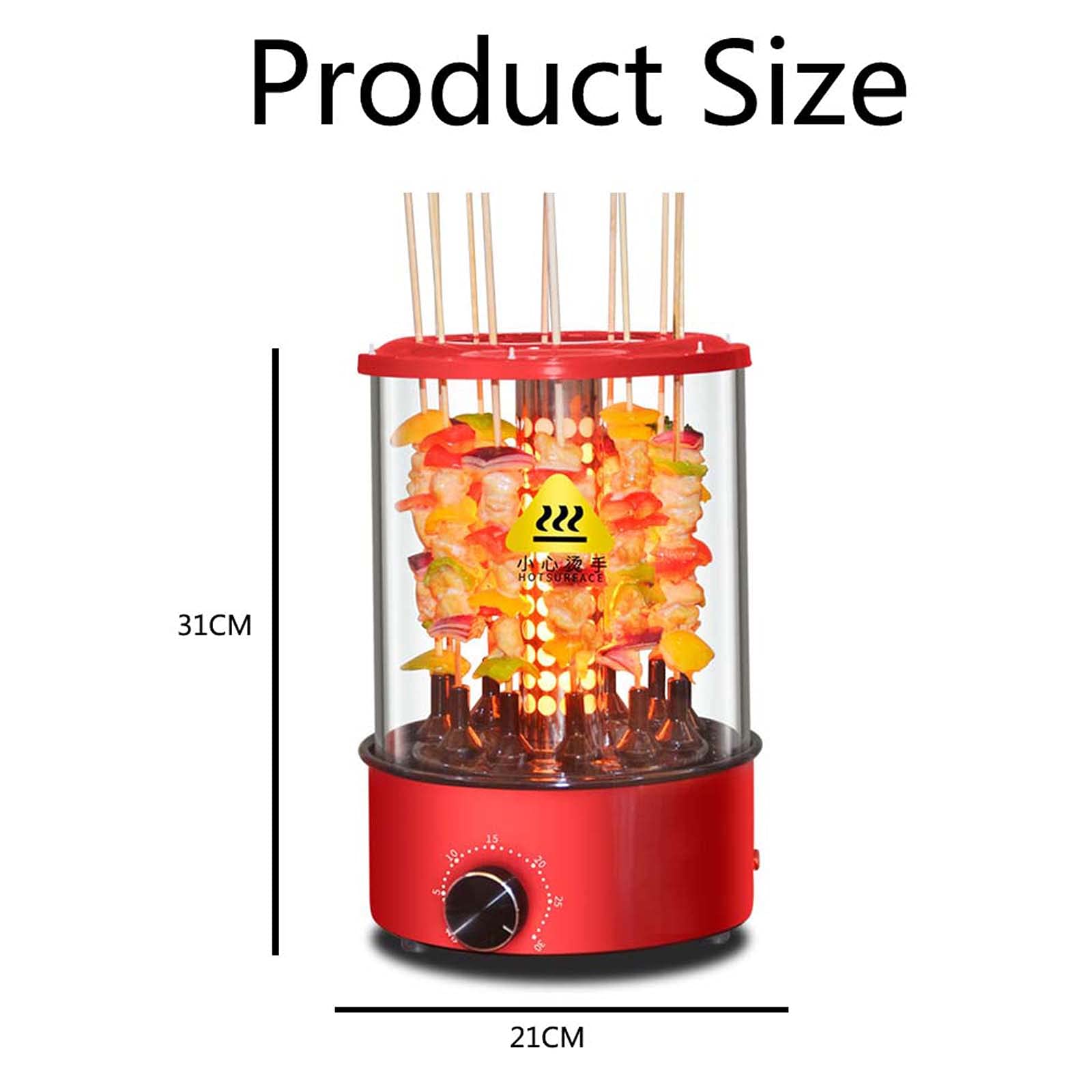 Horno asador Vertical, Parrilla eléctrica multifunción, Horno Giratorio sin Humo, Parrilla para Barbacoa, para Uso doméstico, Horno asador infrarrojo