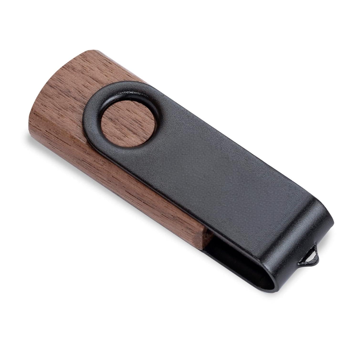 A Plus Memorias USB 3.0 de Alta Velocidad (5 Unidades) - Combinación Madera/Metal, Estilo Empresarial Oscuro (32, GB)