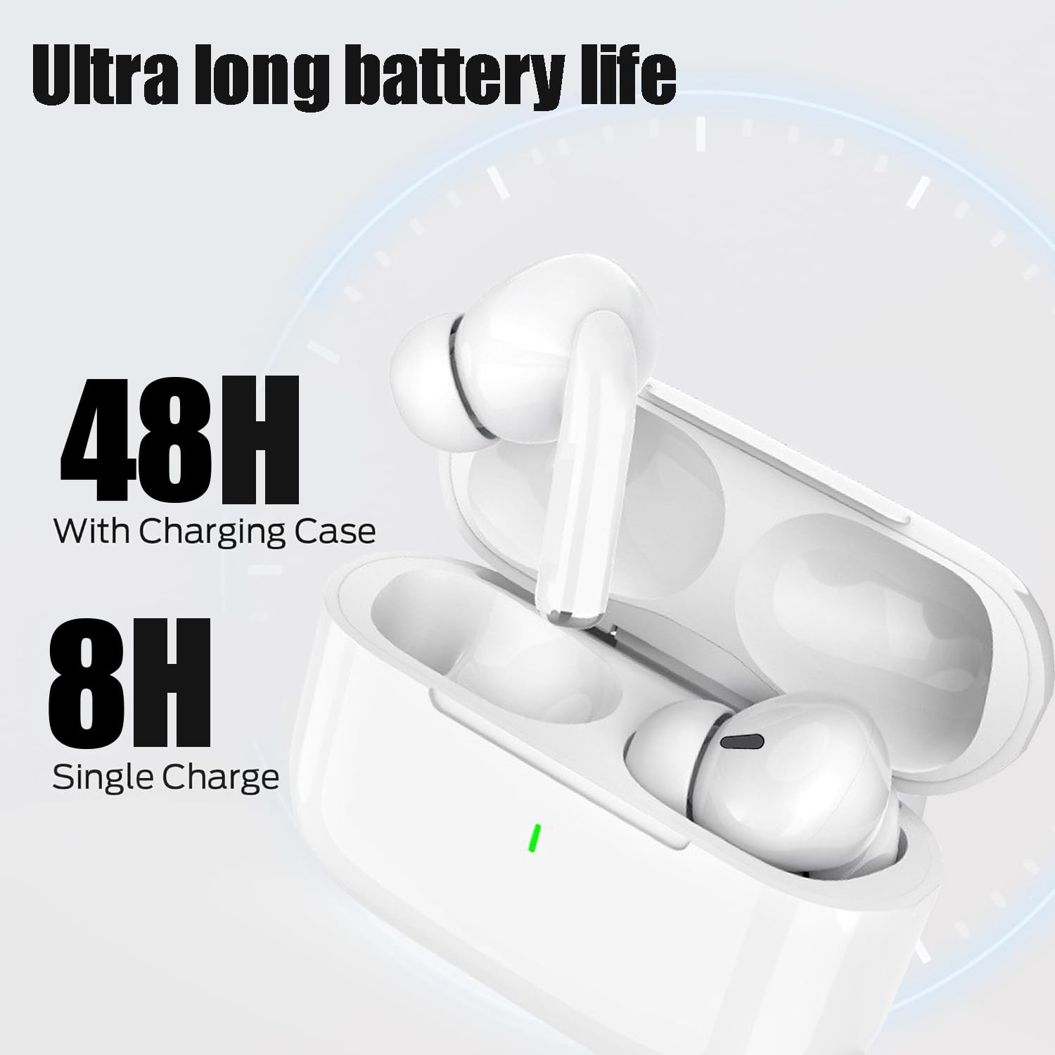 Auricolari Bluetooth 5.3 In Ear 48 Ore Stereo HiFi 4 ENC HD Cancellazione Rumore Mic IP7 Impermeabili per Galaxy iOS Android