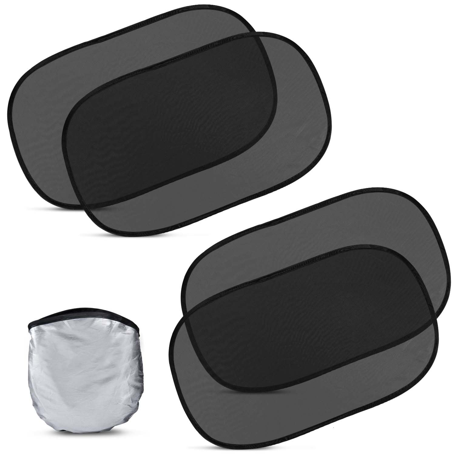 SenseYo 4 Pack UV Protection Car Side Window Shades Blocker Cover for Baby (Light Color, 20"x12")