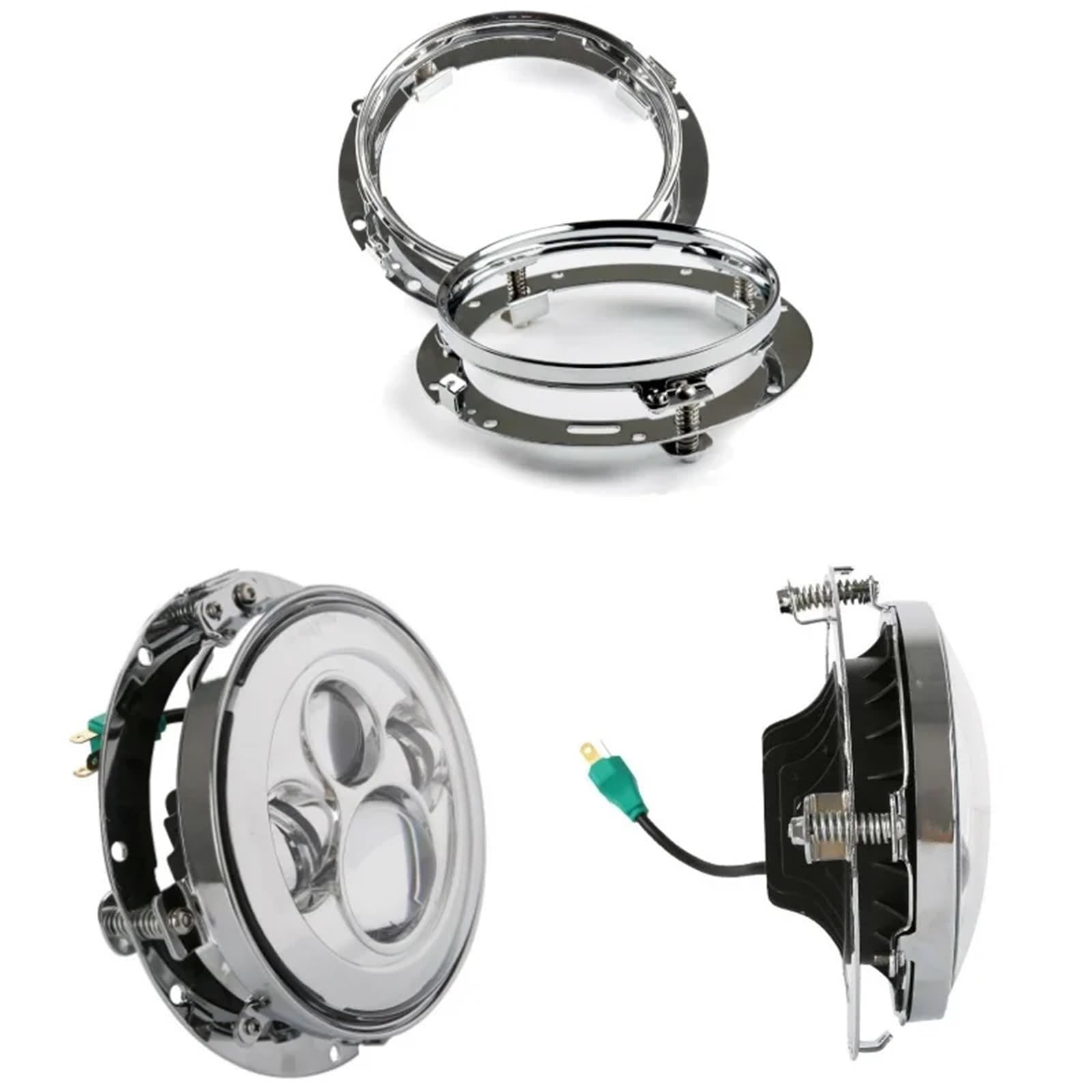 Scheinwerferhalterung Passend für Lada 4x4 Urban Niva. Passend für Suzuki Samurai. 1 PC/2 PCS 7-Zoll-Scheinwerfer-Montagehalterungsring.(2PCS Black)