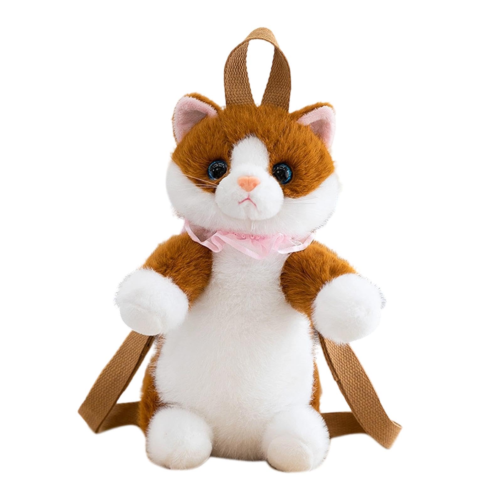 STYLEHEAVEN Cat Shaped Backpack Cartoon Women Gift Simulation Kitten Lightweight Daypack Brown|Clothing, Shoes & Accessories | Womens Handbags & Bags-picture-10