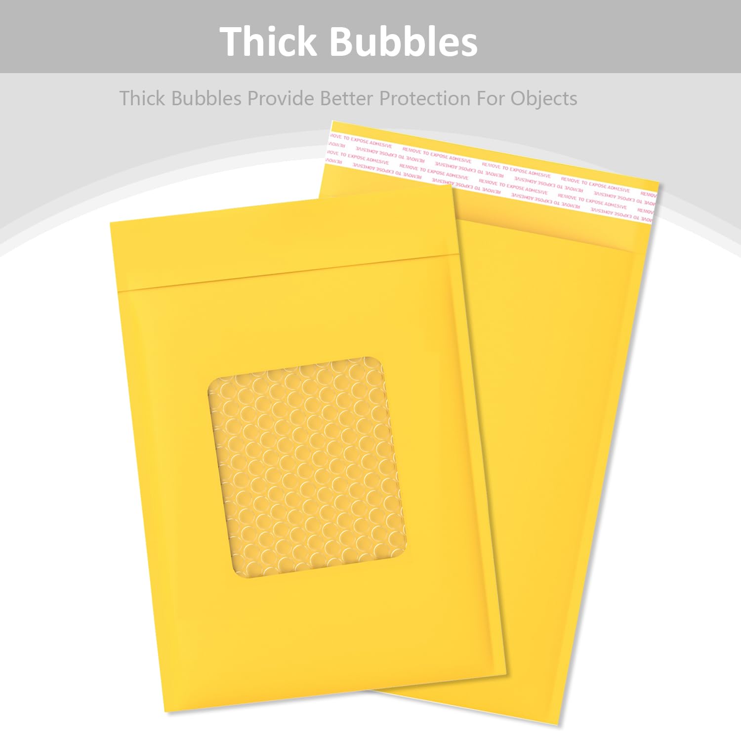 LULUPACK Sobres de burbujas de papel kraft amarillo de 10.5 x 15 pulgadas, bolsa de burbujas grande, sobres acolchados ligeros, sobres de correo autoadhesivos, paquete de 50 unidades