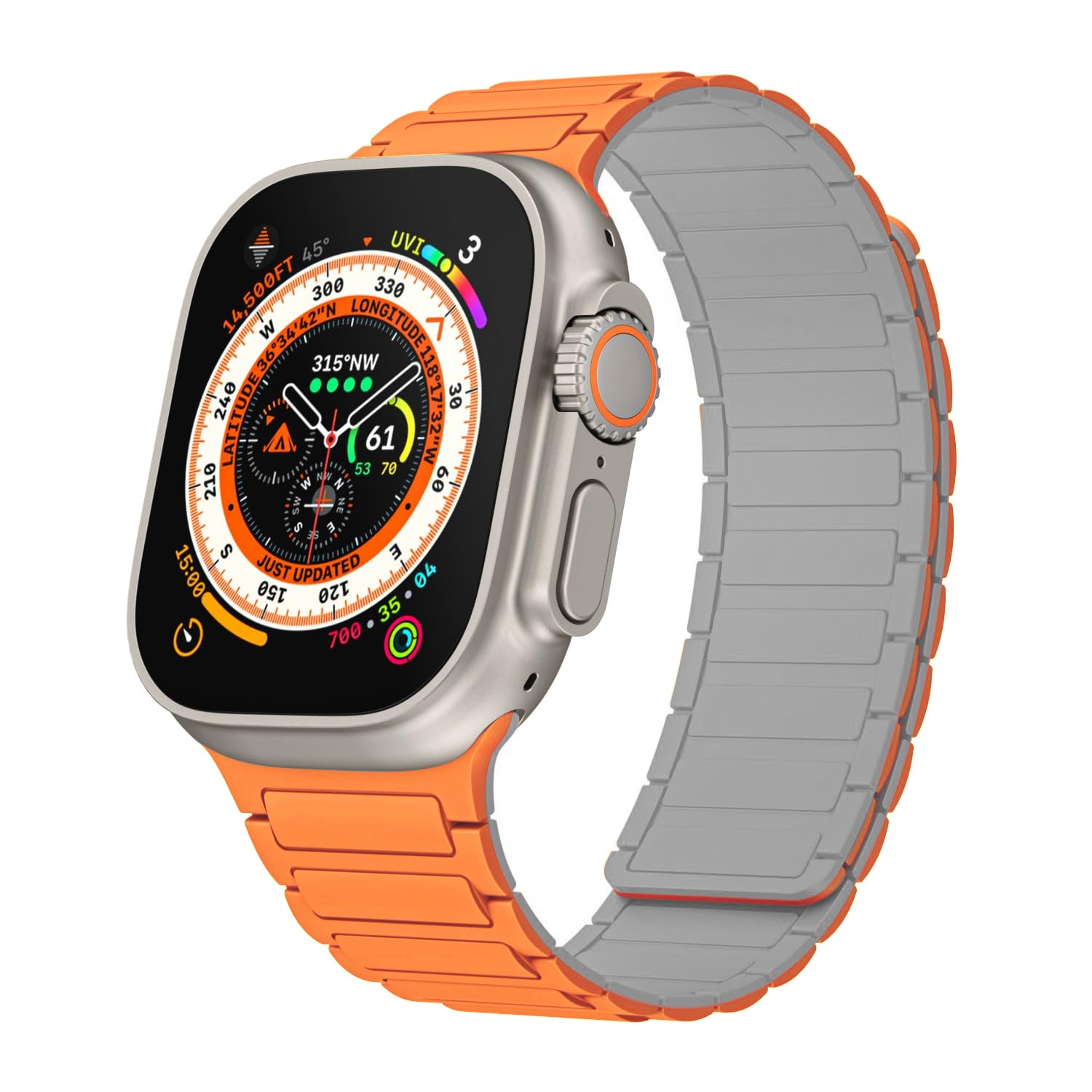Magnetic watchband Compatible with Apple Watch Ultra 3/2/1 Band 49mm 46mm 45mm 44mm 42mm 41mm 40mm 38mm sport Silicone Replacement Wristband Strong