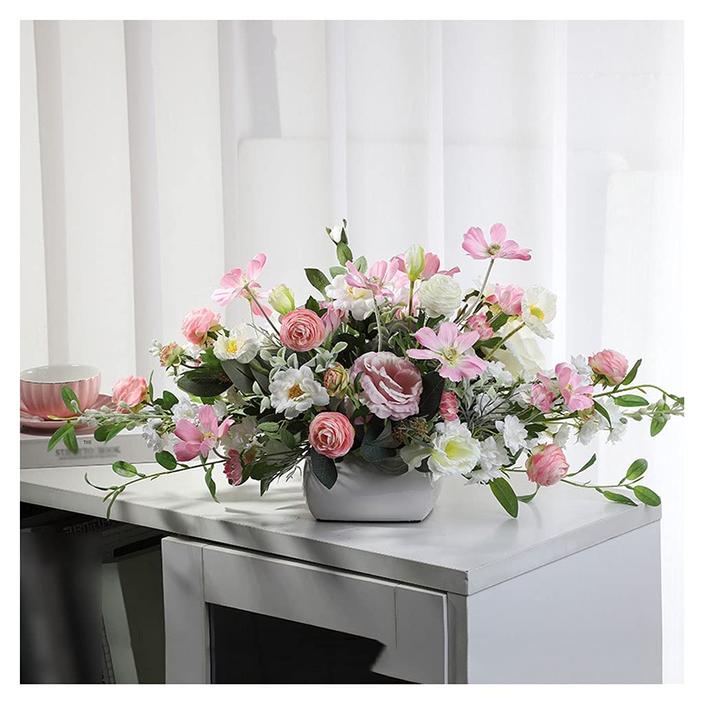 XDLEDMKIZ Artificial Flowers Indoor Simulation Table Flower Conference Room Fake Flower Decoration Hotel Lobby Decoration Exhibition Hall Dining Table Floral Table Flower