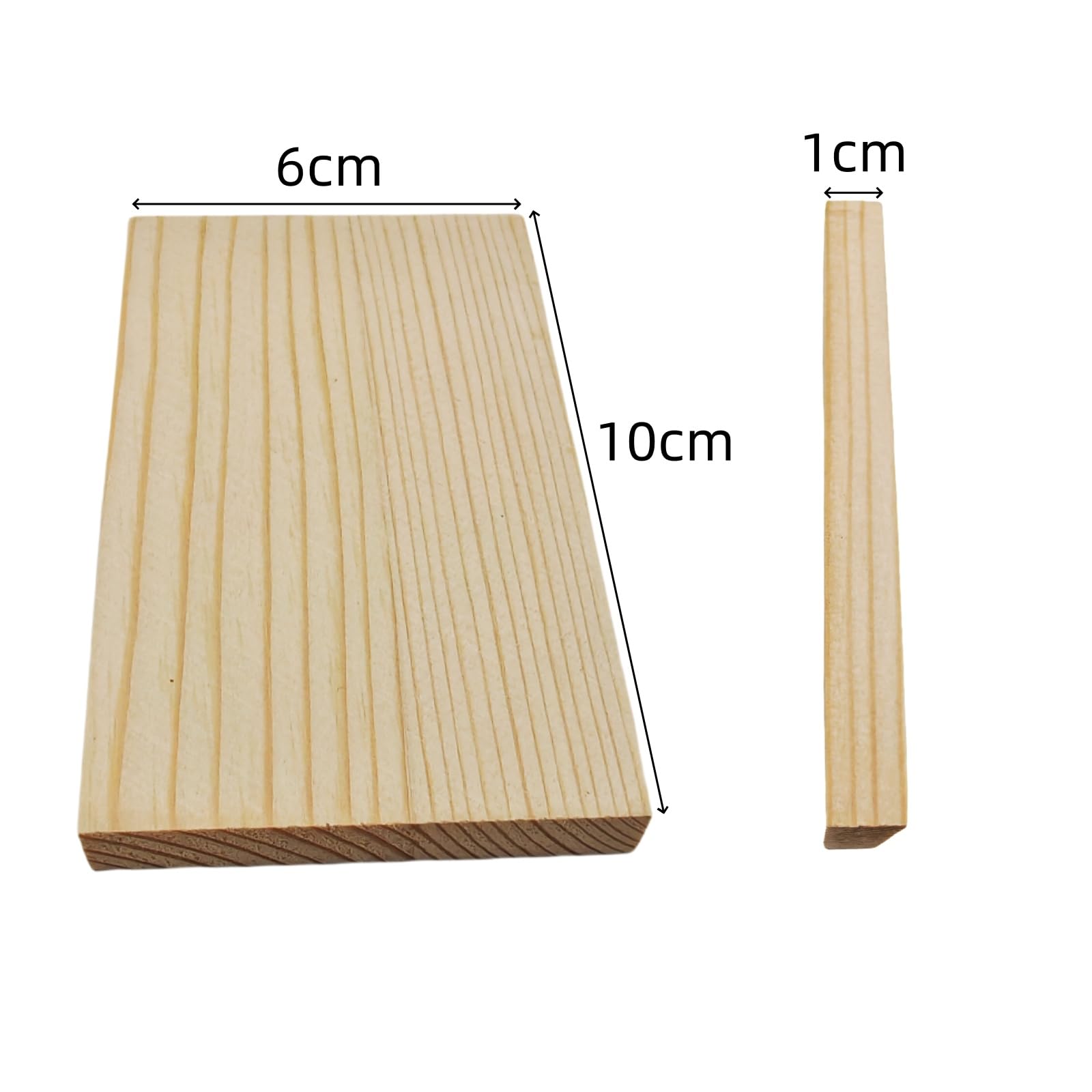 10PCS Rectangle Wood Boards Unfinished Wood Blocks for Crafting 10x6x1cm Blank Whittling Wooden Blocks for Carving,Painting & Burning - Image 3