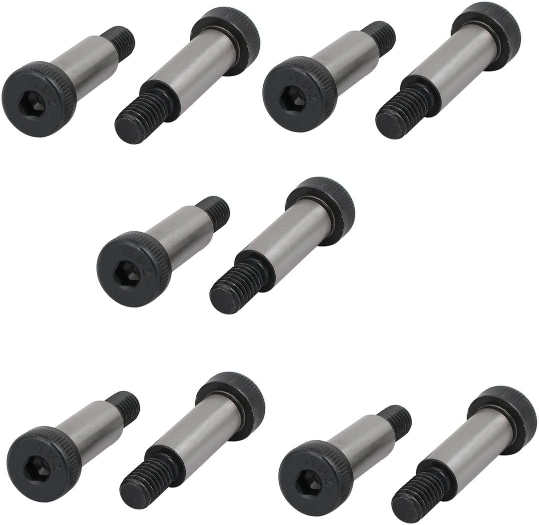 10pcs Alloy Class Steel Shoulder Bolt 1/2" Shoulder Dia 1-1/4" Shoulder Length 3/8"-16 UNC Thread Model:57as528qo590