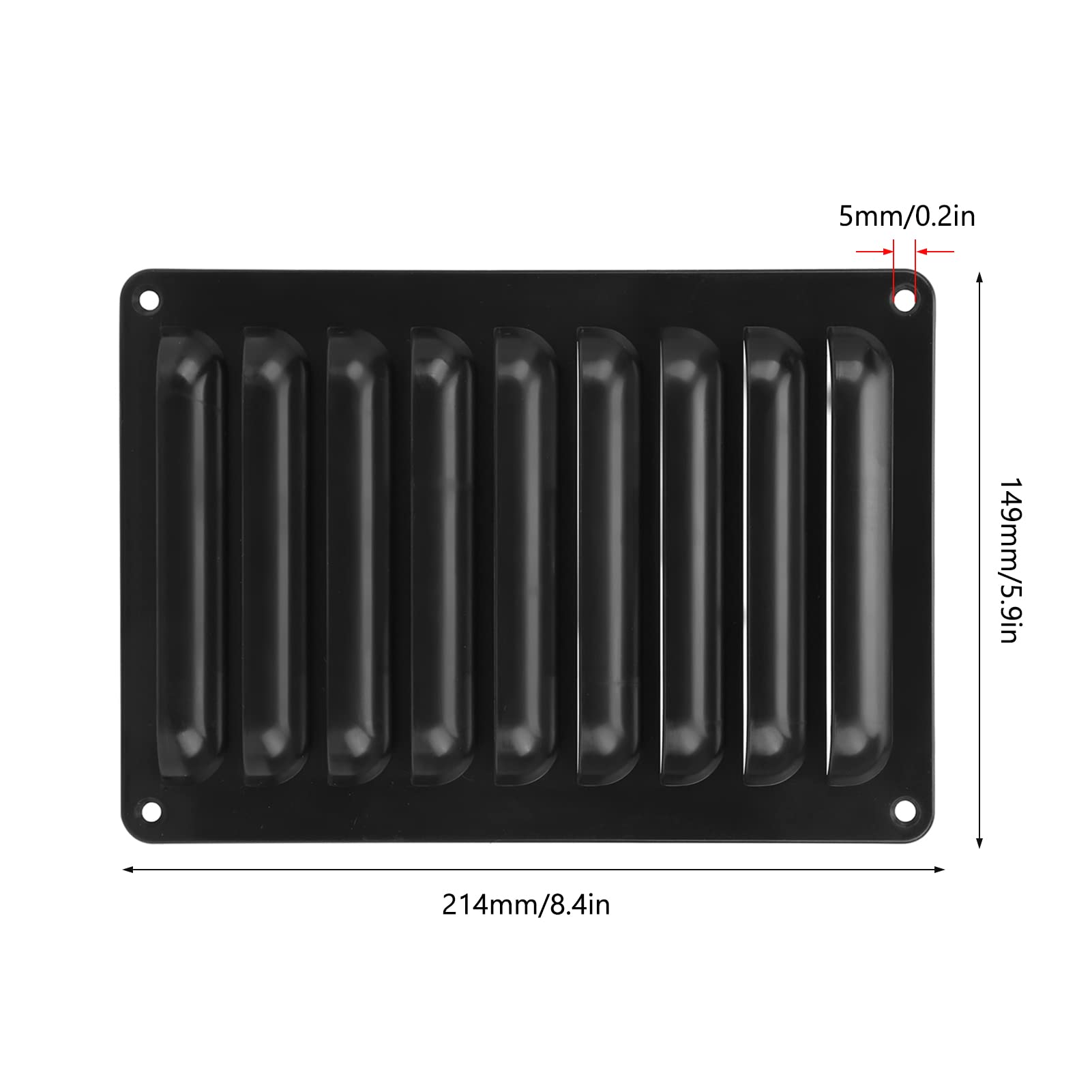 Grille D'aération Rectangulaire Pour Grille D'aération, 300 X 80 Mm, Panneau De Ventilation Pour Camping-car, Bus, Remorque, Armoire De Cuisine