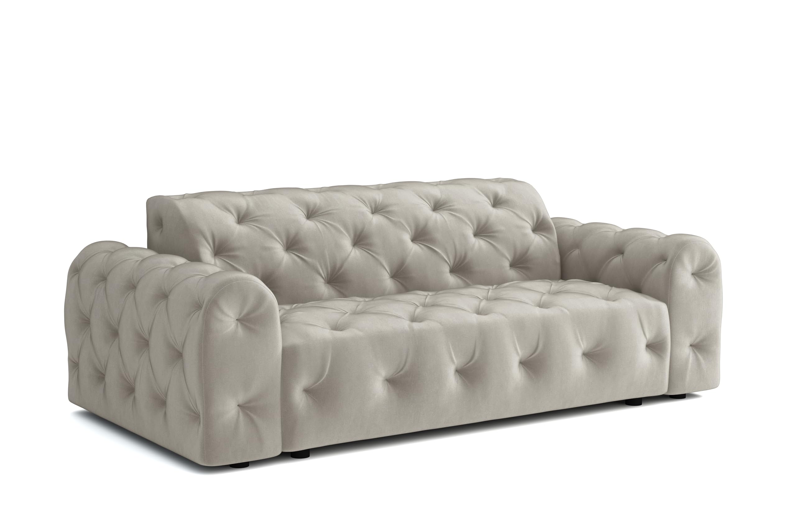 Sofa 3 Sitzer Candi 230x107 cm - Chesterfield Sofas & Couches - Modern und Elegant Couch für Wohnzimmer, Heimkino, Gästezimmer, Büro - Groß und Komfortabel im Retro Stil