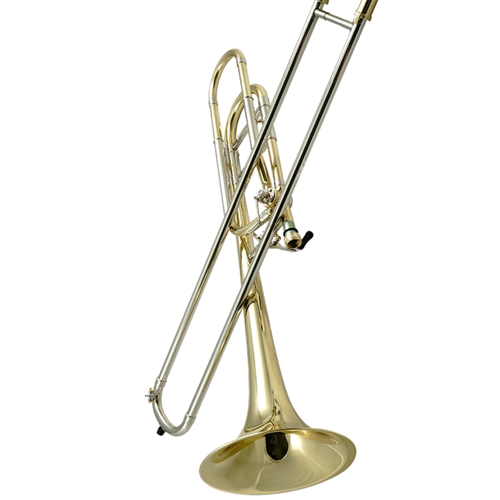 Instrument puzonowy Transponowany puzon tenorowy róg mosiężny białe mosiężne rurki wewnętrzne i zewnętrzne