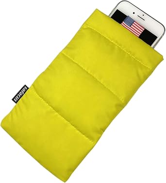 Thermal Phone Case Prevent OVERHEATING in The Sun, Cellphone Pouch for Camping Prevents Freezing, Extends Battery Life, Outdoor Warm Cover Bags for iPhone,Samsung Galaxy Yellow