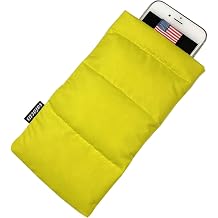 Thermal Phone Case Prevent OVERHEATING in The Sun, Cellphone Pouch for Camping Prevents Freezing, Extends Battery Life, Outdoor Warm Cover Bags for iPhone,Samsung Galaxy Yellow