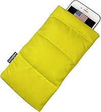 Thermal Phone Case Prevent OVERHEATING in The Sun, Cellphone Pouch for Camping Prevents Freezing, Extends Battery Life, Outdoor Warm Cover Bags for iPhone,Samsung Galaxy Yellow
