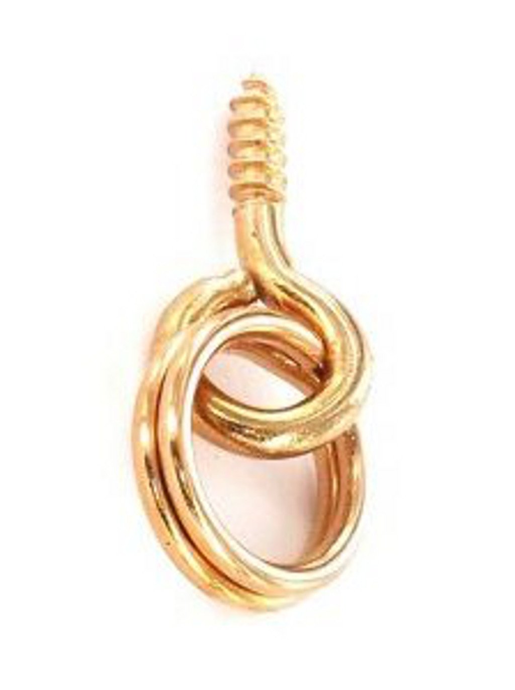 4 x Picture ring hangers copper screw in hooks & eyes for hanging cord.