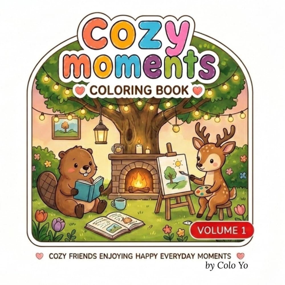 Kawaii World: Bold & Easy – Adorable Adventures: A Simple Chibi Coloring Book for Kids and Adults: +45 Adorable Mixed Scenes with Thick Outlines & Large Spaces (8.5" x 8.5")