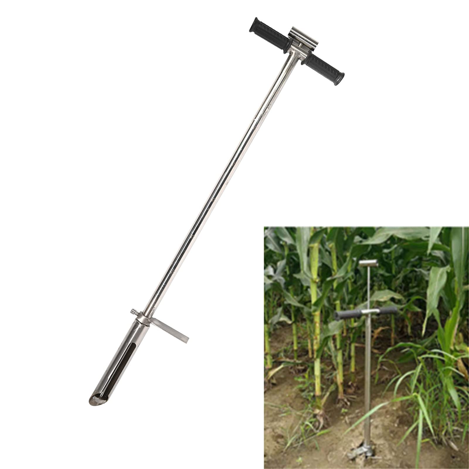 Buy Nisorpa 40 Inch Soil Sampler Probe Rod, 304 Stainless Soil Sampler Test Kits, with Foot