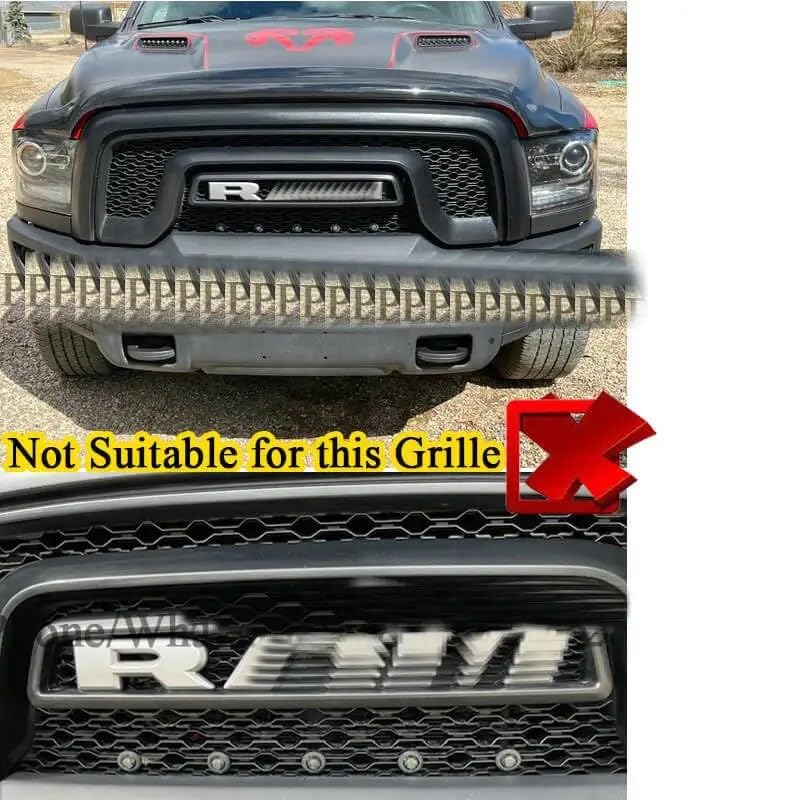 Image of Dynamic Illuminated White Grille Letter Lights w /Screws Compatible with Dodge ram 2013+ 1500