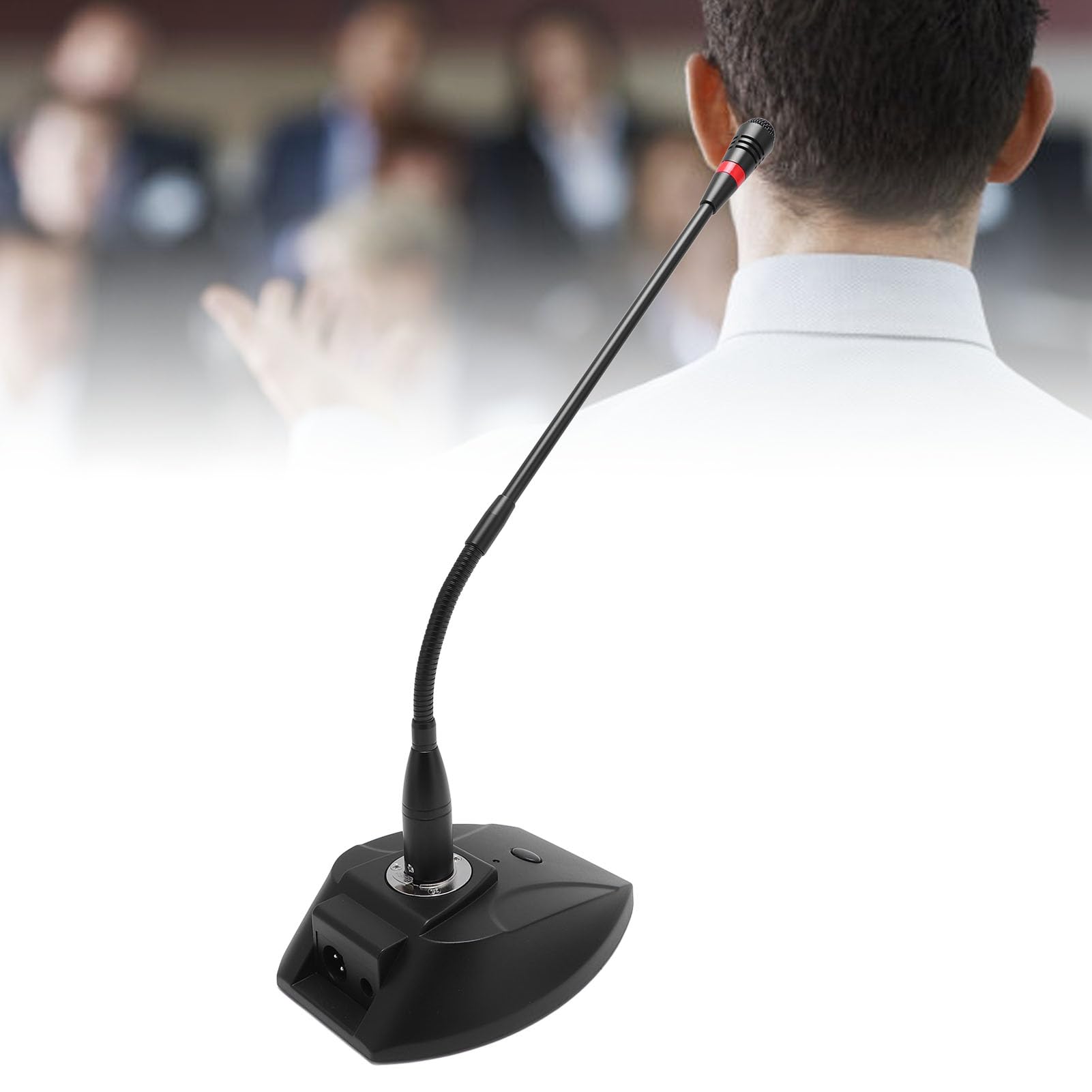 VBESTLIFE Mikrofon Kondensatorowy, Pickup Sercowy XLR MIC, Regulowany Kąt, Baza Nie Poślizgowa, na Konferencje Wideo na Wykładach