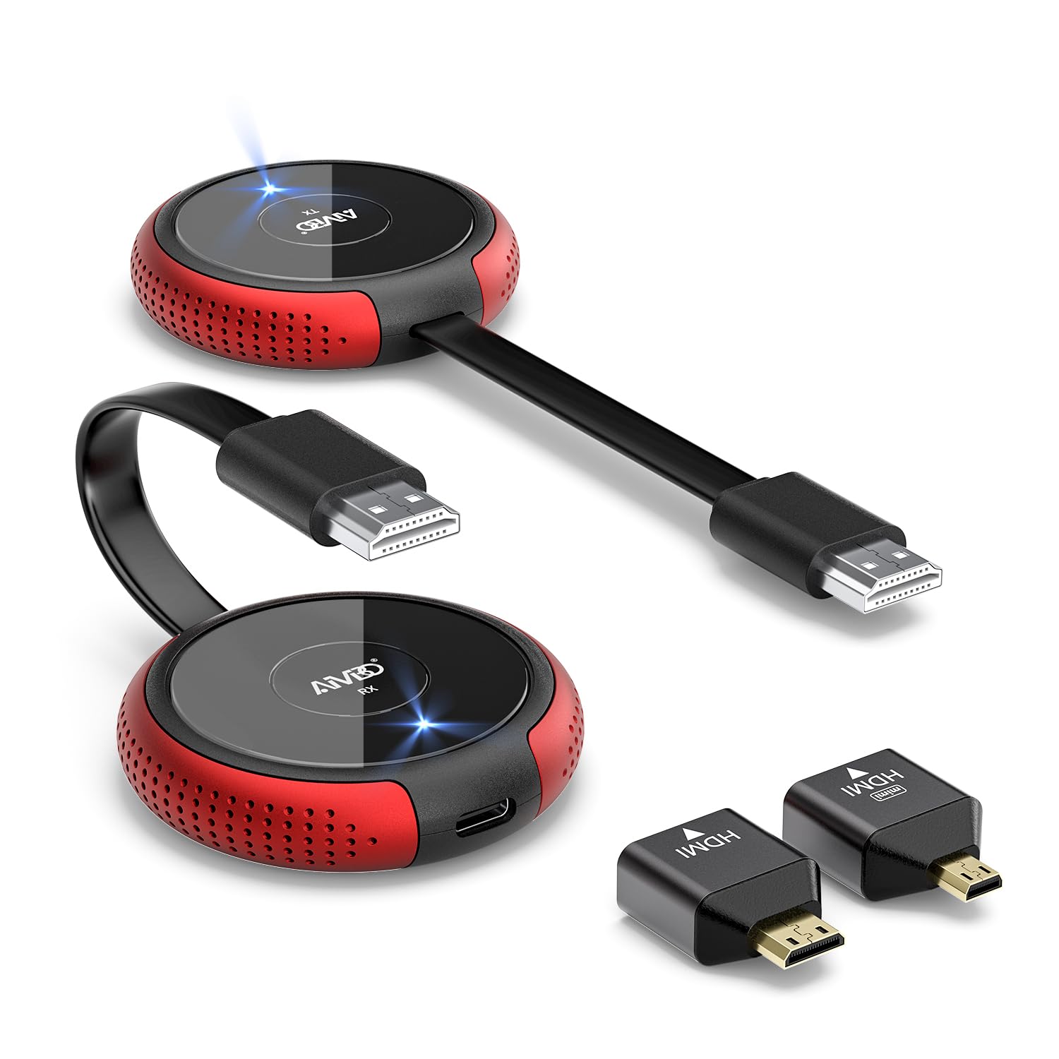 TIMBOOTECH 무선 HDMI 송신기 및 수신기 4K, 캐스팅 5G 안정적인 비디오/오디오 무선 HDMI 익스텐더 키트, PC, 노트북, 카메라, TV 박스, 스마트폰, PS5 - 모니터, 프로젝터, HDTV 165피트/50M