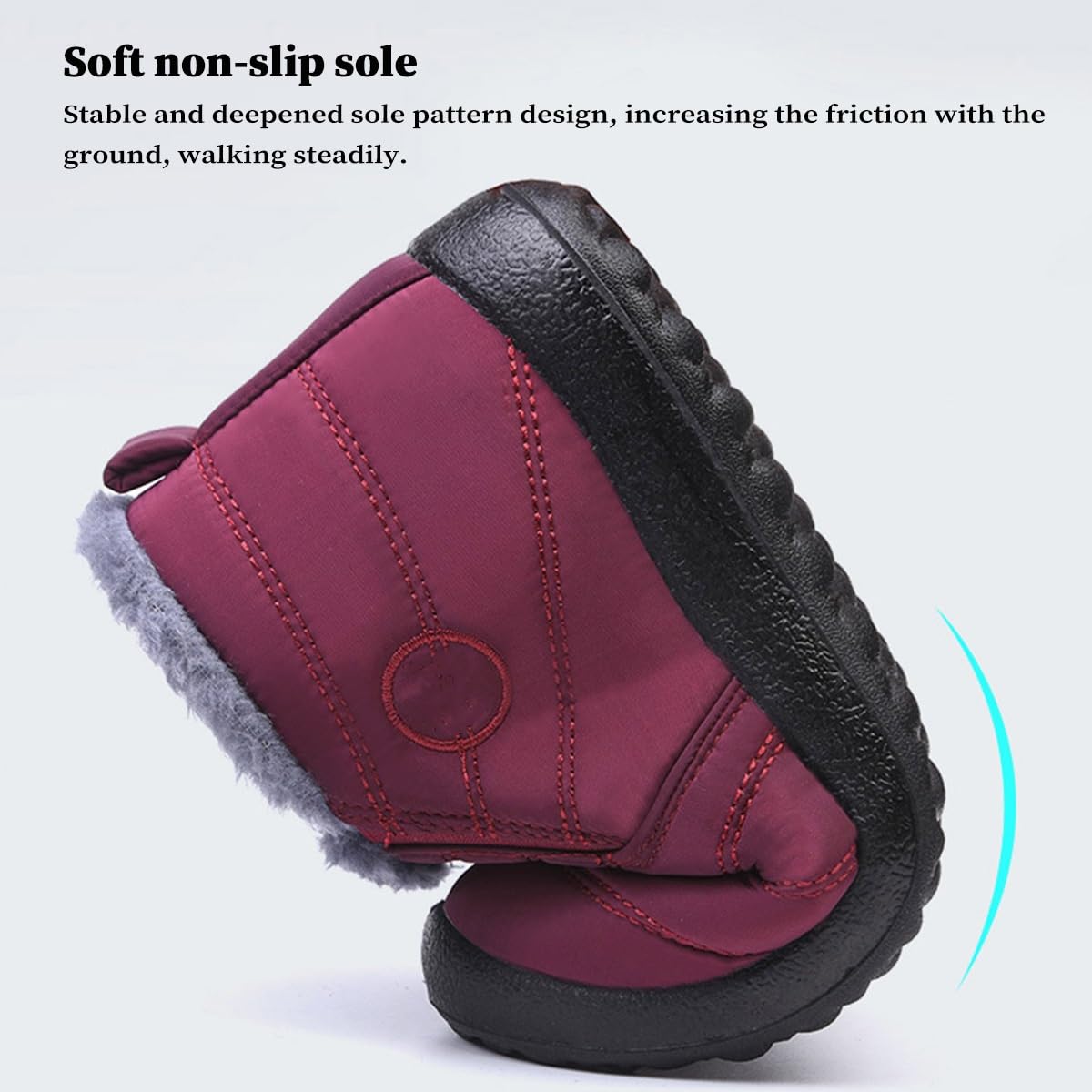 Heren Sneeuwlaarzen Waterdichte Warme Bont Gevoerde Winter Wandelschoen Vrouwen Anti-slip Outdoor Lage Schoenen Werk Hiker Trekking Trail(/Dark Blue,EUR 35