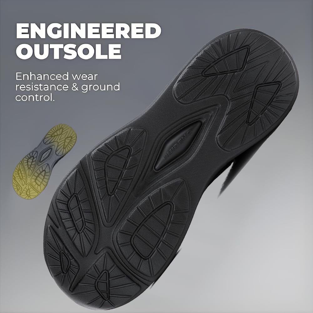 RUIDENG Men's Walking Shoes Cushion Soft Work Running Tennis Shoes Non-Slip Workout Gym Sports Athletic Breathable Fashion Sneakers