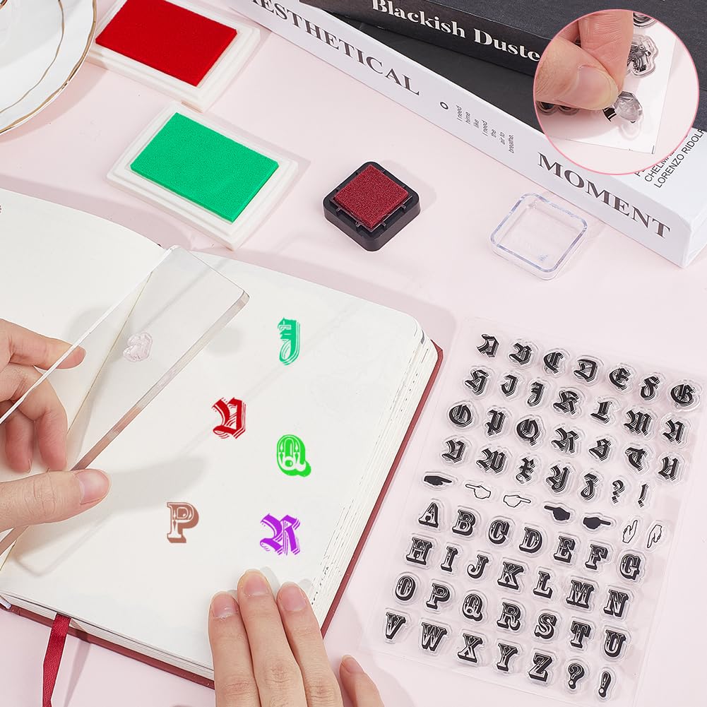 CRASPIRE Letters Clear Stamps Alphabet Silicone Rubber Stamp Seal Transparent Silicone Stamps for Journaling Card Making Friends DIY Scrapbooking Photo Frame Album Decor - Image 3