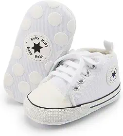 Tênis unissex para bebês meninos meninas cano alto macio sola antiderrapante recém-nascidos bebês primeiros andadores sapatos jeans