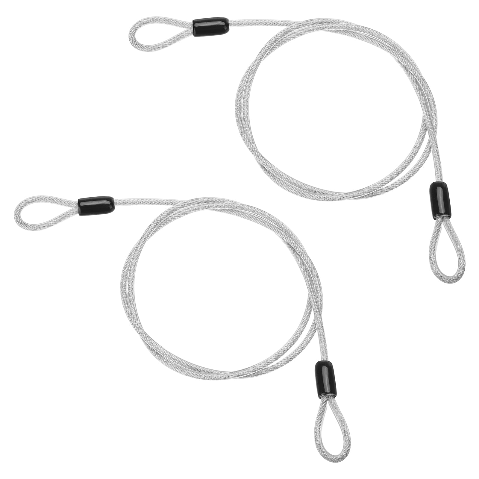 PATIKIL 5/32" Dia Vinyl Coated Stainless Steel Cable with Loops