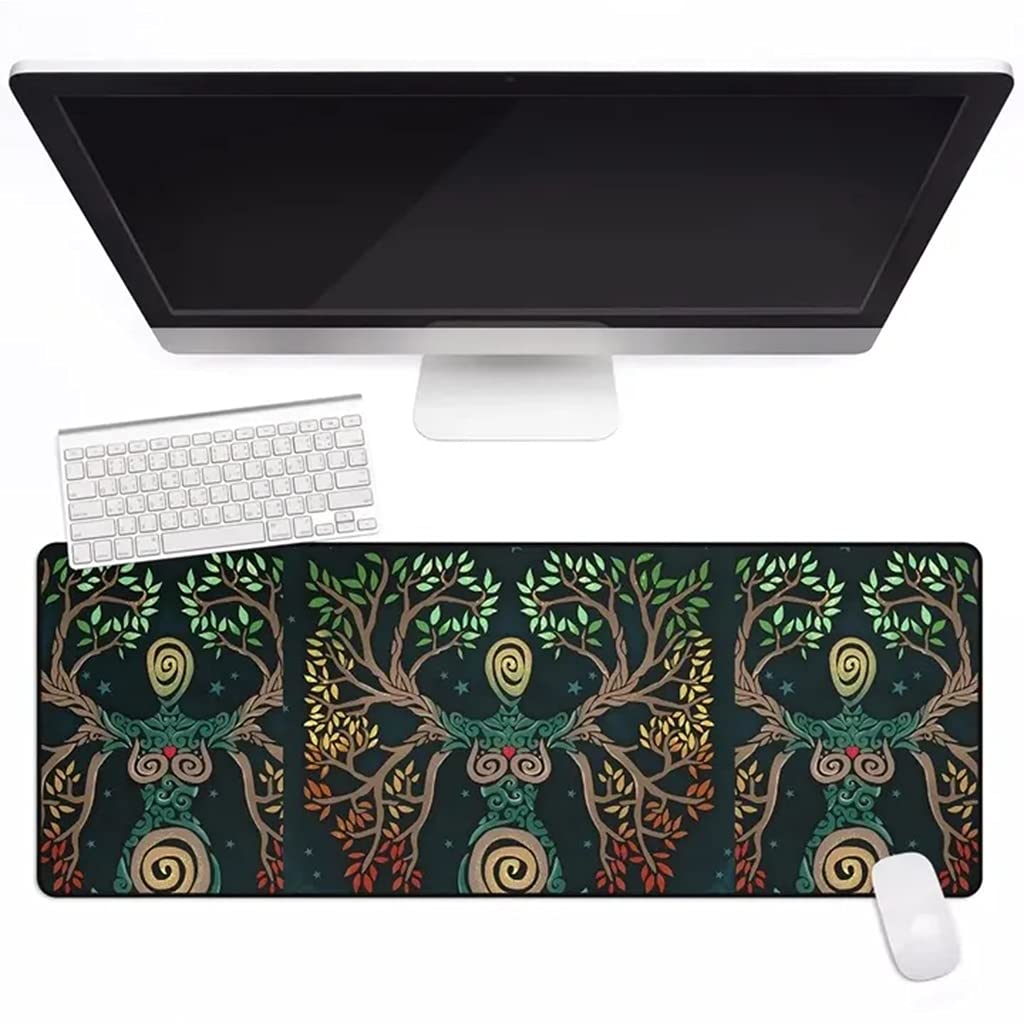 Tapis de Souris Arbre de Vie Celtique Grand Format pour Aménager un Espace de Travail Inspirant