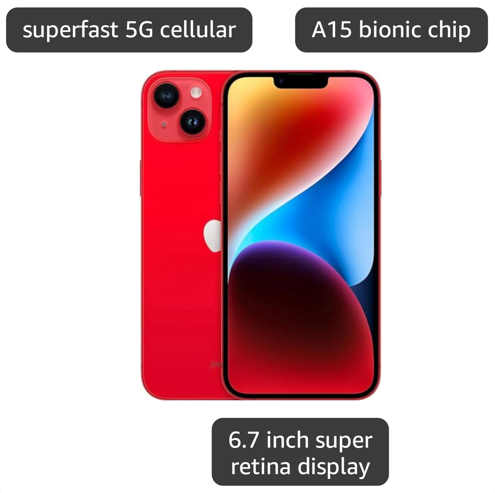 Amazon.com: Apple iPhone 14 Plus, 256GB, PRODUCT Red - Unlocked