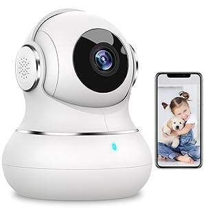 litokam Little elf Indoor Camera - 2K Pet Camera with APP Controlled, Smart Motion, Two-Way Audio, 360° Security Camera Indoor with IR Night Vision, Work with Alexa